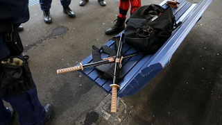 Illustration for article titled Cops Called On Cosplayer Riding Train With "Guns, Swords & Grenades"
